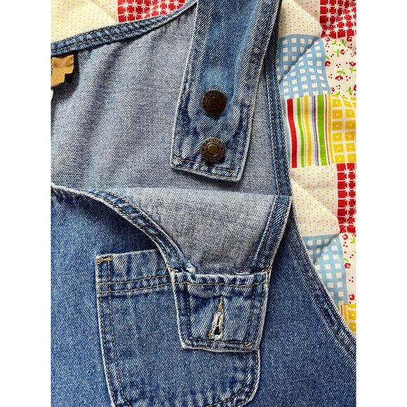 Vintage 90s Denim Overalls Jumpsuit Blue Coveralls Dungarees // Size Large - Picture 4 of 4